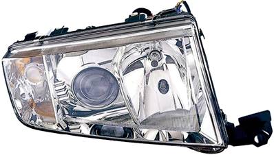 Phare optique xénon d2s+h7 droit modèle rs avec corps chromée pour SKODA FABIA de 2004 à 2007, Neuf
