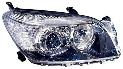 Phare optique droit hb3+h11 avec corps chromée pour TOYOTA RAV 4 de 2006 à 2009, Neuf