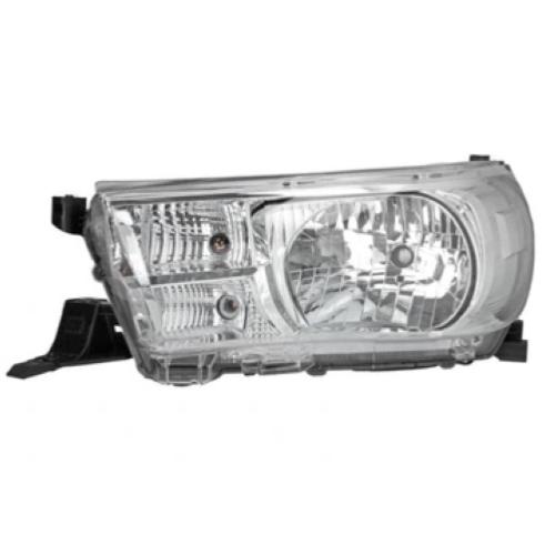 Phare optique h4+py21 gauche avec corps chromée pour TOYOTA HILUX PICK UP depuis 2016, Neuf