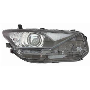 Phare optique hir2 avec lenticulaire à led prédisposition POUR RÉGLAGE ÉLECTRIQUE DROIT PARABOLE NOIRE pour TOYOTA AURIS de 2013 à 2017, Neuf