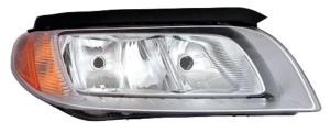 Phare optique h7+h9 droit avec corps chromée avec feu à led pour VOLVO V70 depuis 2013, Neuf