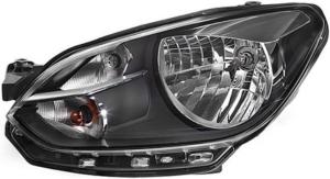 Phare optique h4 gauche avec indicateur direction avec feu diurne avec corps noir avec profil noir pour VOLKSWAGEN UP de 2012 à 2016, Neuf