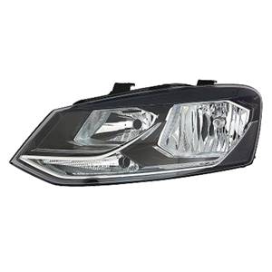 Phare optique h7+h7 gauche avec corps noir pour VOLKSWAGEN POLO de 2014 à 2017, Neuf