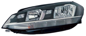 Phare optique h7+h9+wy21w gauche avec lumière diurne à led pour VOLKSWAGEN GOLF VII de 2016 à 2020, Neuf