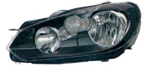 Phare optique gauche h7+h15 avec corps noir pour VOLKSWAGEN GOLF VI de 2008 à 2012, Neuf