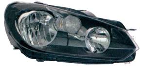 Phare optique droit h7+h15 avec corps noir pour VOLKSWAGEN GOLF VI de 2008 à 2012, Neuf
