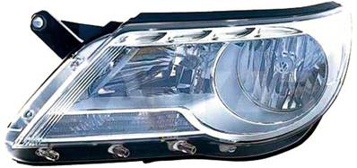Phare optique h7+h7 gauche modèle 9/07>12/08 pour VOLKSWAGEN TIGUAN de 2007 à 2011, Neuf