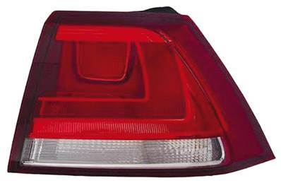 Feu arrière droit extérieur rouge incolore pour VOLKSWAGEN GOLF VII de 2012 à 2016, Neuf