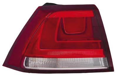 Feu arrière gauche extérieur rouge incolore pour VOLKSWAGEN GOLF VII de 2012 à 2016, Neuf