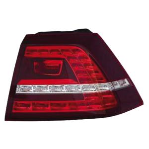 Feu arrière droit extérieur rouge incolore à led pour VOLKSWAGEN GOLF VII GTI/GTD de 2013 à 2016, Neuf