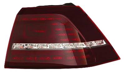 Feu arrière droit extérieur rouge sombre modèle r. pour VOLKSWAGEN GOLF VII de 2012 à 2016, Neuf