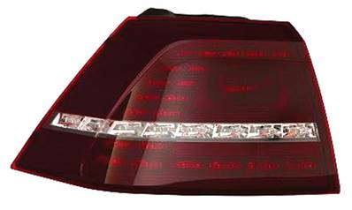Feu arrière gauche extérieur rouge sombre modèle r. pour VOLKSWAGEN GOLF VII de 2012 à 2016, Neuf