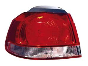 Feu arrière gauche extérieur rouge et blanc adaptable valeo pour VOLKSWAGEN GOLF VI de 2008 à 2012, Neuf