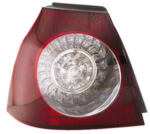 Feu arrière extérieur rouge incolore transparent gauche modèle à led pour VOLKSWAGEN GOLF V de 2003 à 2008, Neuf