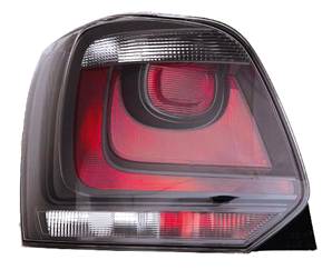 Feu arrière gauche avec corps noir pour VOLKSWAGEN POLO de 2009 à 2014, Neuf