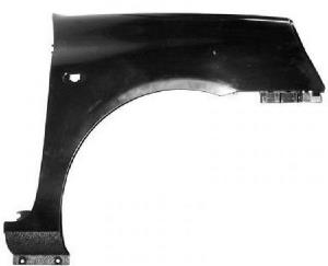 Aile avant droite avec trou en plastique noir lisse a peindre pour RENAULT CLIO II RY de 2001 à 2005, Neuve