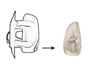 Indicateur direction gauche incolore 5w-16w pour NISSAN NV400 depuis 2010,