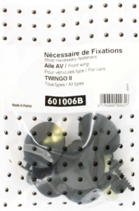Kit vis et fixation complet POUR ASSEMBLÉE AILE AVANT DROIT GAUCHE pour RENAULT TWINGO II de 2007 à 2011,