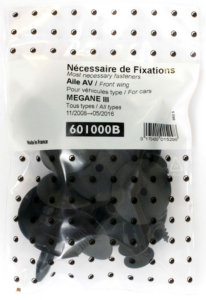 Kit vis et fixation complet POUR ASSEMBLÉE AILE AVANT DROIT GAUCHE pour RENAULT MEGANE III de 2008 à 2012,