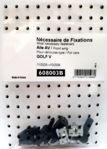 Kit vis et fixation complet POUR ASSEMBLÉE AILE AVANT DROIT GAUCHE pour VOLKSWAGEN GOLF V de 2003 à 2008,