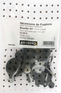 Kit vis et fixation complet POUR ASSEMBLÉE PARE-CHOCS AVANT pour RENAULT CLIO II RY de 2001 à 2005,