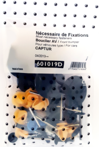 Kit vis et fixation complet POUR ASSEMBLÉE PARE-CHOCS AVANT pour RENAULT CAPTUR de 2013 à 2017,