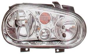 Phare optique droit h7+h1+h3 avec trou antibrouillard pour VOLKSWAGEN GOLF IV de 1997 à 2003, Neuf