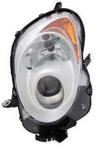 Phare optique h7+h7 gauche avec corps chromée pour ALFA ROMEO ALFA ROMEO MITO de 2008 à 2016, Neuf