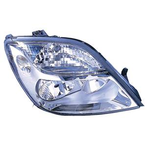 Phare optique h7+h1 droit avec corps chromée pour RENAULT SCENIC de 1999 à 2003, Neuf